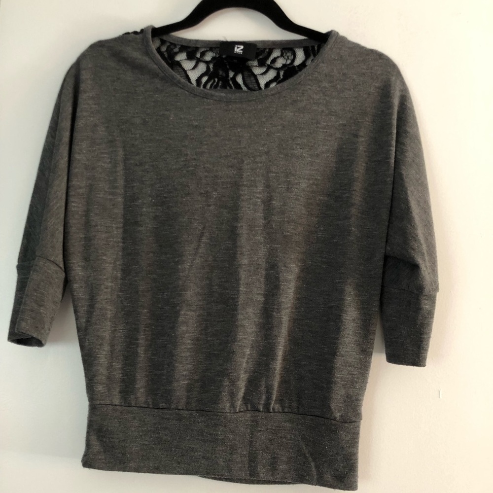 Shirt with lace detail